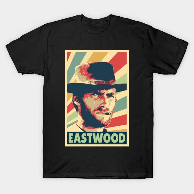 Clint Eastwood Vintage Colors T-Shirt by Nerd_art